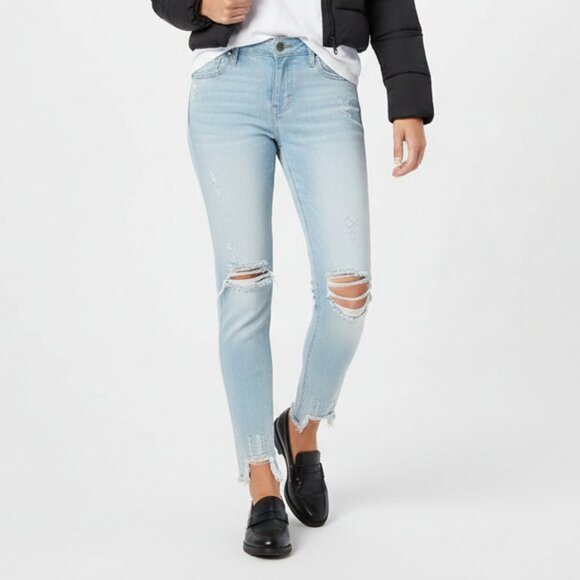 One Teaspoon Light Wash Distressed Awesome Baggies Low Waist Relaxed Leg Jeans - Picture 1 of 7